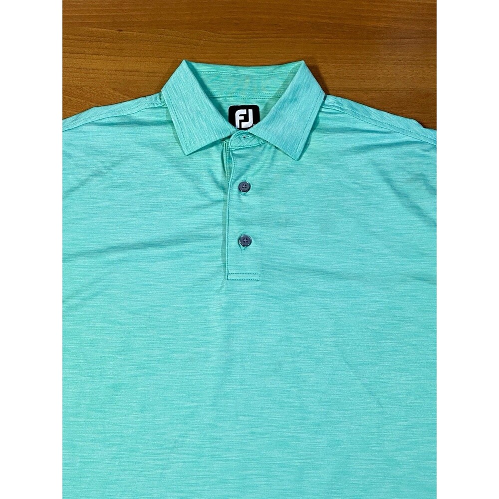 FootJoy Men’s M Golf Polo Shirt Green Performance Stretch Moisture Wicking EUC